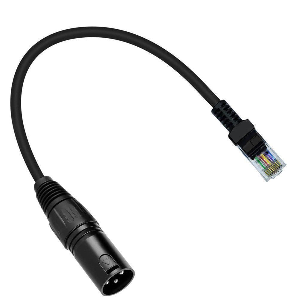 XLR to RJ45 Extension Cable, XLR 3Pin Male to RJ45 Cat5 Ethernet Male Network Connector for for Recording Studio Amplifier Mixer