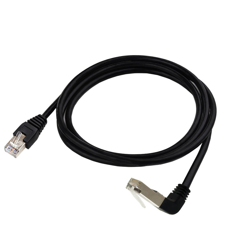 Cat5 Ethernet Cable, RJ45 Male to Male 90 Degree Internet Network LAN Cable Patch Cord for PC, Router, Modem, Printer