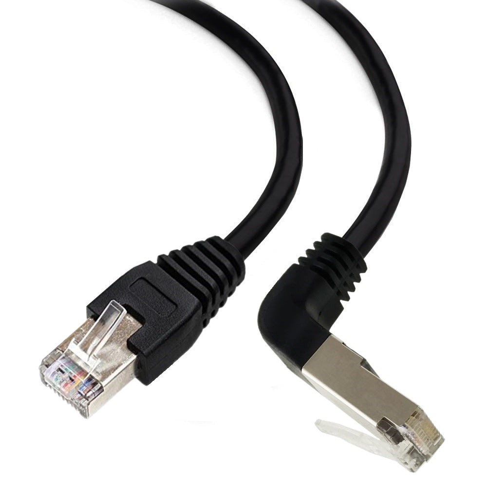 Cat5 Ethernet Cable, RJ45 Male to Male 90 Degree Internet Network LAN Cable Patch Cord for PC, Router, Modem, Printer