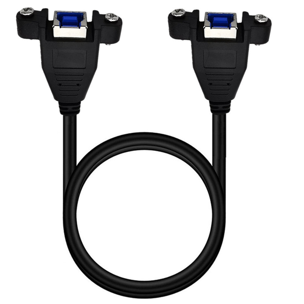 USB 3.0 Type B Female to USB 3.0 B Female Back Panel Mount Extension Cable 0.5m