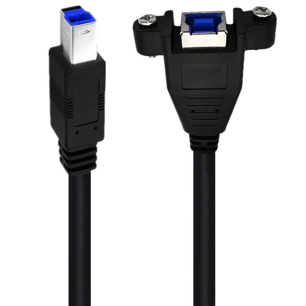 USB 3.0 Type B Male to B Female Panel Mount Extension Cable for Printer, Scanner, Hard drive