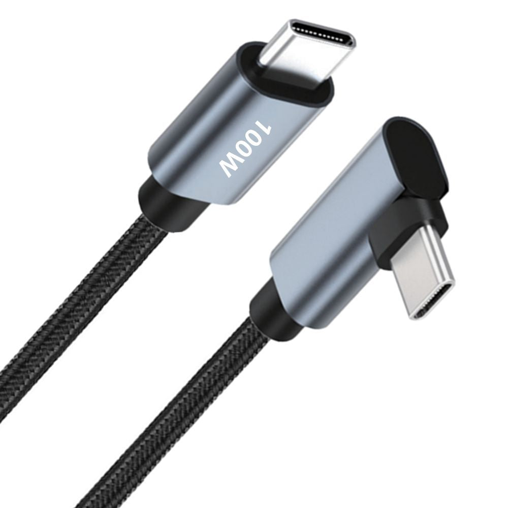 USB-C Male to Male Angled PD 100W Fast Charging Cable 480Mbps