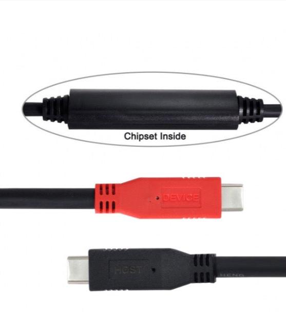 USB-C 5Gbps Gen1 Chipset Repeater Data Cable For Single-Way Transfer 8m