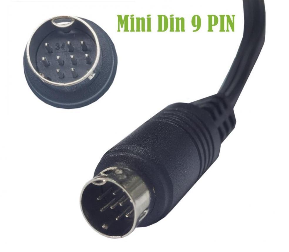 9-Pin Mini DIN Male to 3 x 3.5mm for Audio Devices and Sound Cards 1.8m