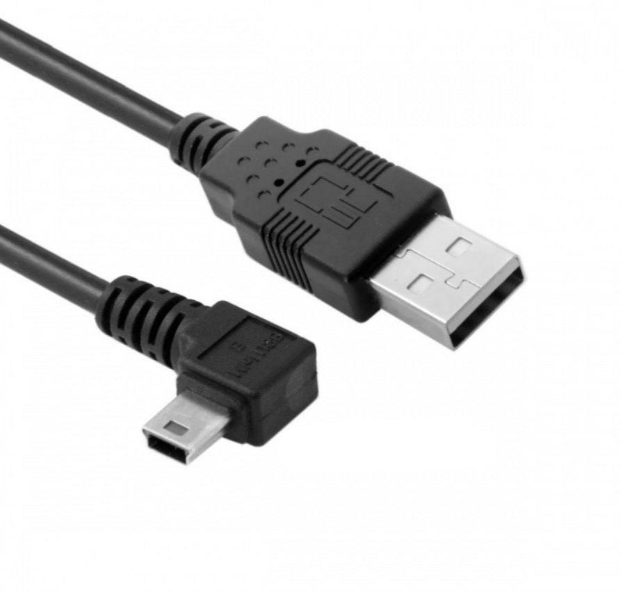 Mini-B USB 5 Pin Male to USB-A 2.0 Male Data Charge Cable 1.8m