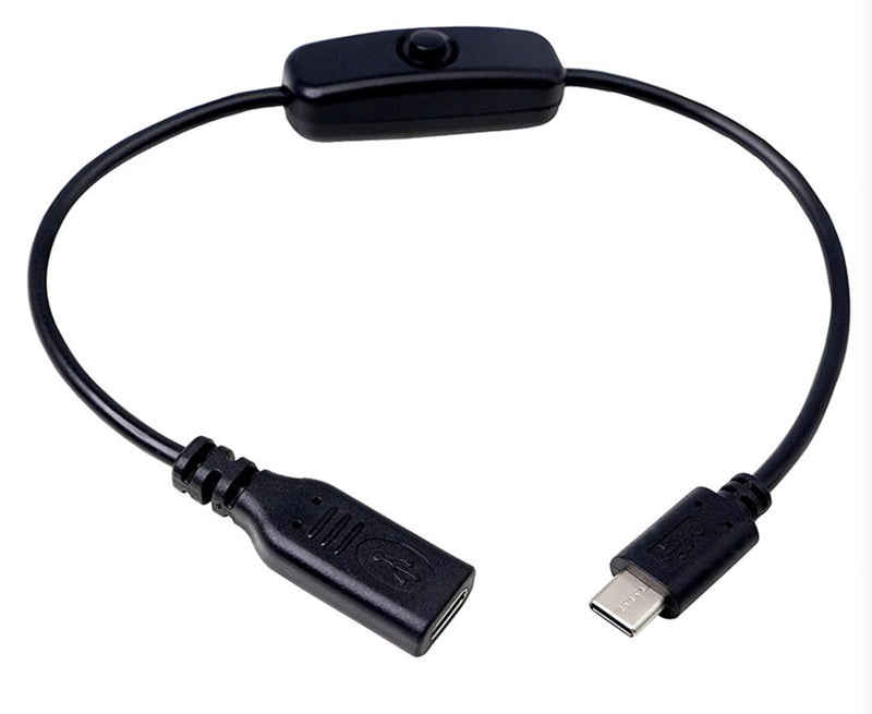 USB-A to USB-C Data Power Cable with ON/OFF Switch