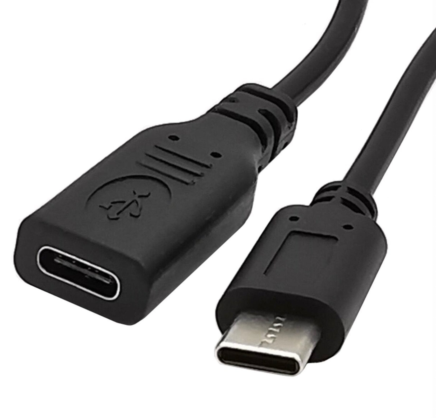 USB-C Male to Female Charging Extension Cable with On/Off Switch 0.3m