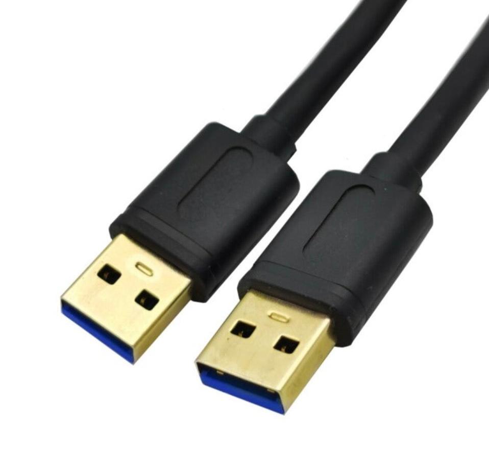 USB 3.0 Type A Male to Male Data Sync Cable - Gold Plated