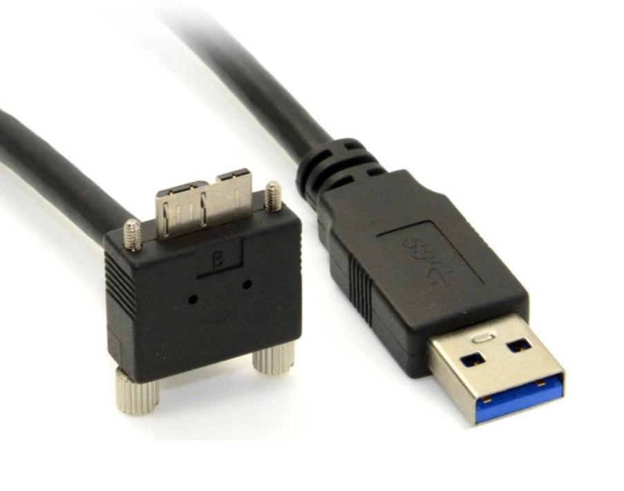 USB-A 3.0 Male to Micro B Angled Data Cable 1.2m