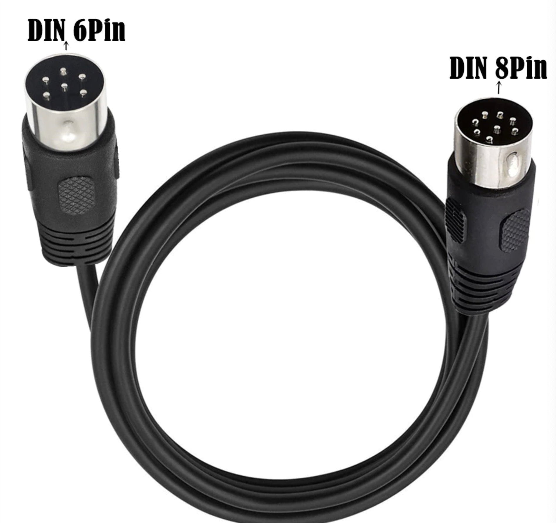 8-Pin Din Male to 6-Pin Male Audio Data Signal Cable  1.8m