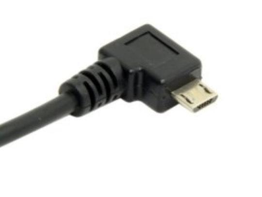 USB Micro 5-Pin Angled Male to Female Extension Cable 0.5m