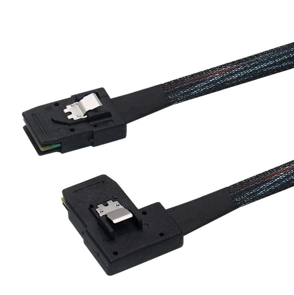 Internal Mini SAS 36Pin SFF-8087 to SFF-8087 Angled Mini SAS 36Pin Cable 0.8m