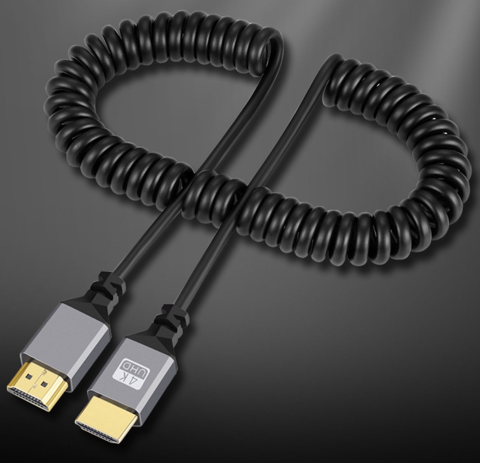 HDMI 2.0 4K@60Hz to HDMI Video Coiled Cable (Extends to 2.4m)