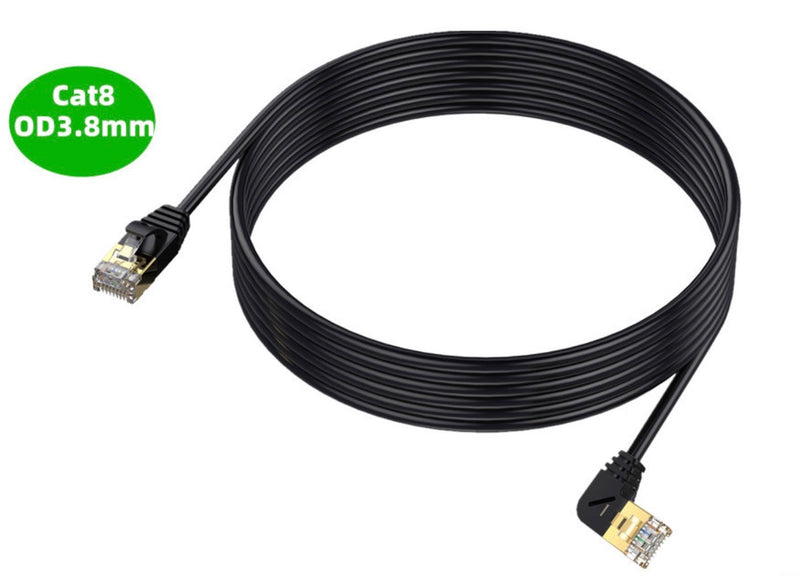 CAT 8 RJ45 Ethernet Cable 40Gbps 2000Mhz High Speed Gigabit SFTP LAN Network Internet(Straight to Right)