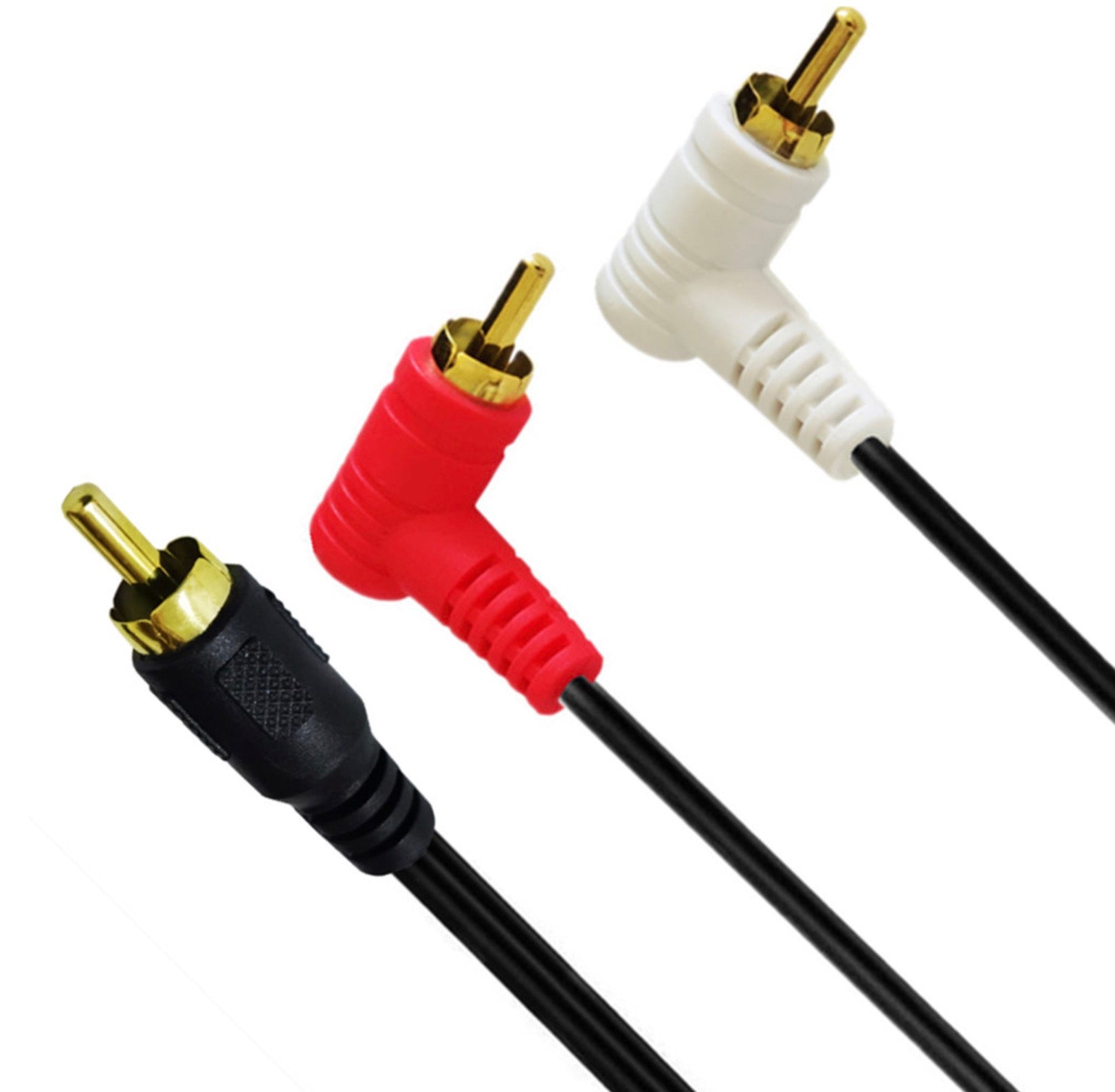 RCA Male to Dual RCA Male Y Splitter Audio Cable 0.25m