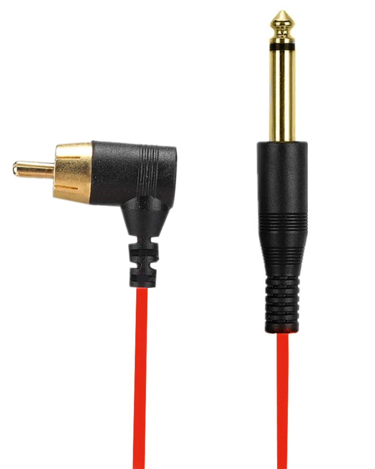 RCA Right Angle to 6.35mm Tattoo Machine Power Supply Cable for Rotary Cartridge Machines 1.8m