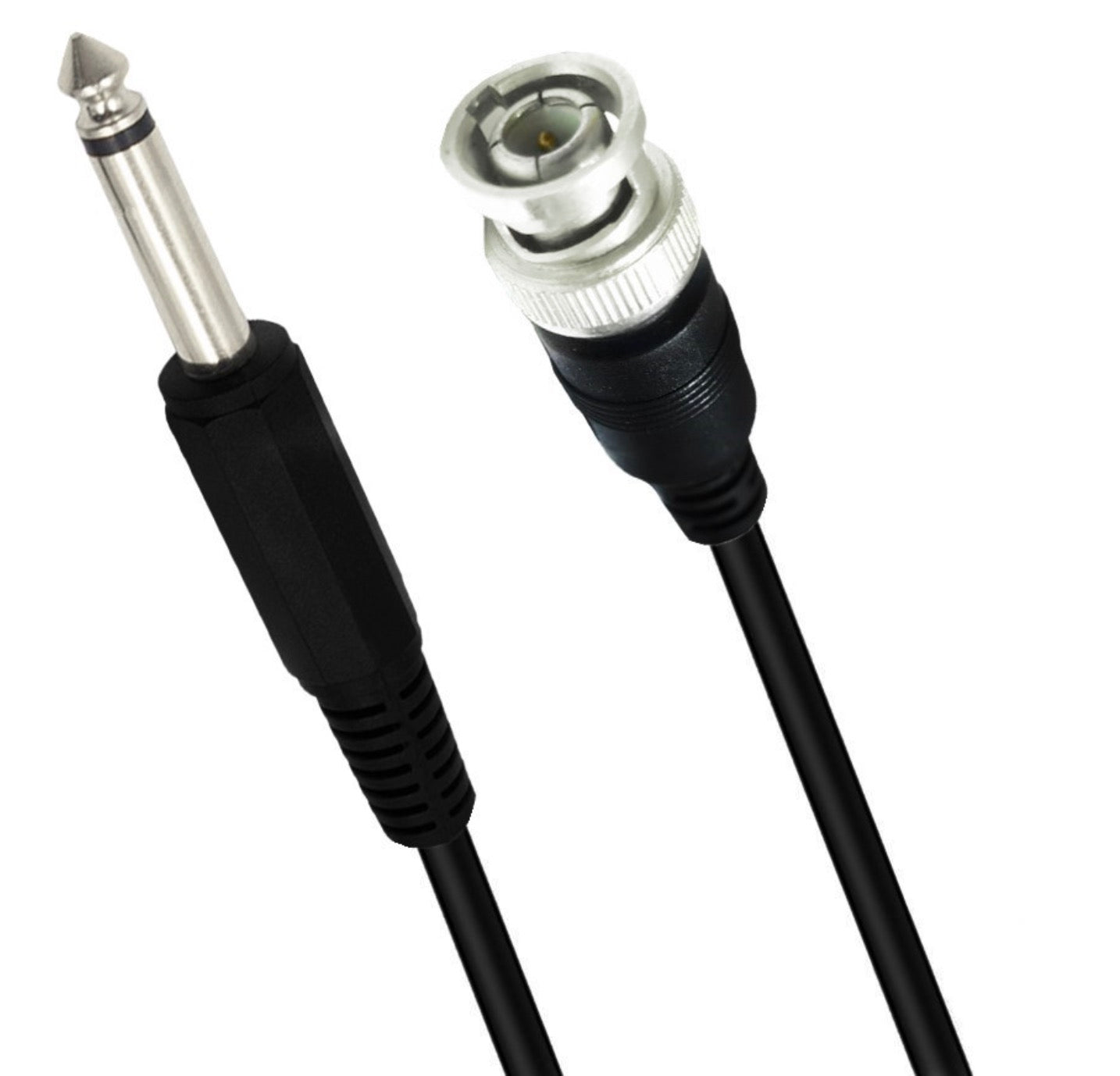 6.35mm Mono TS Plug to BNC Bidirection Cable for CCTV DVR Camera Antenna Radio 1.8m