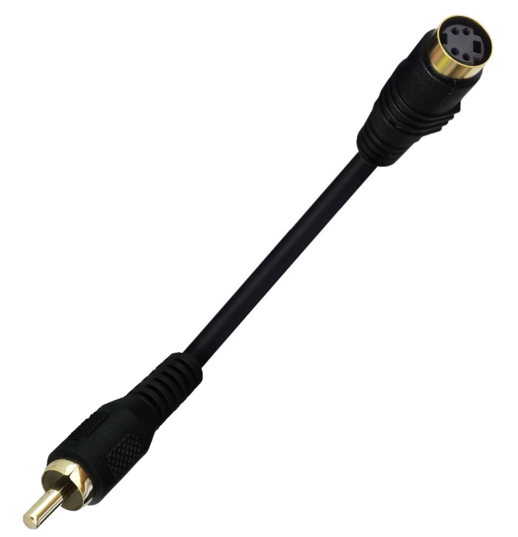 4 Pin Mini Din Female to RCA Male Audio Video Conversion Cable 0.15m