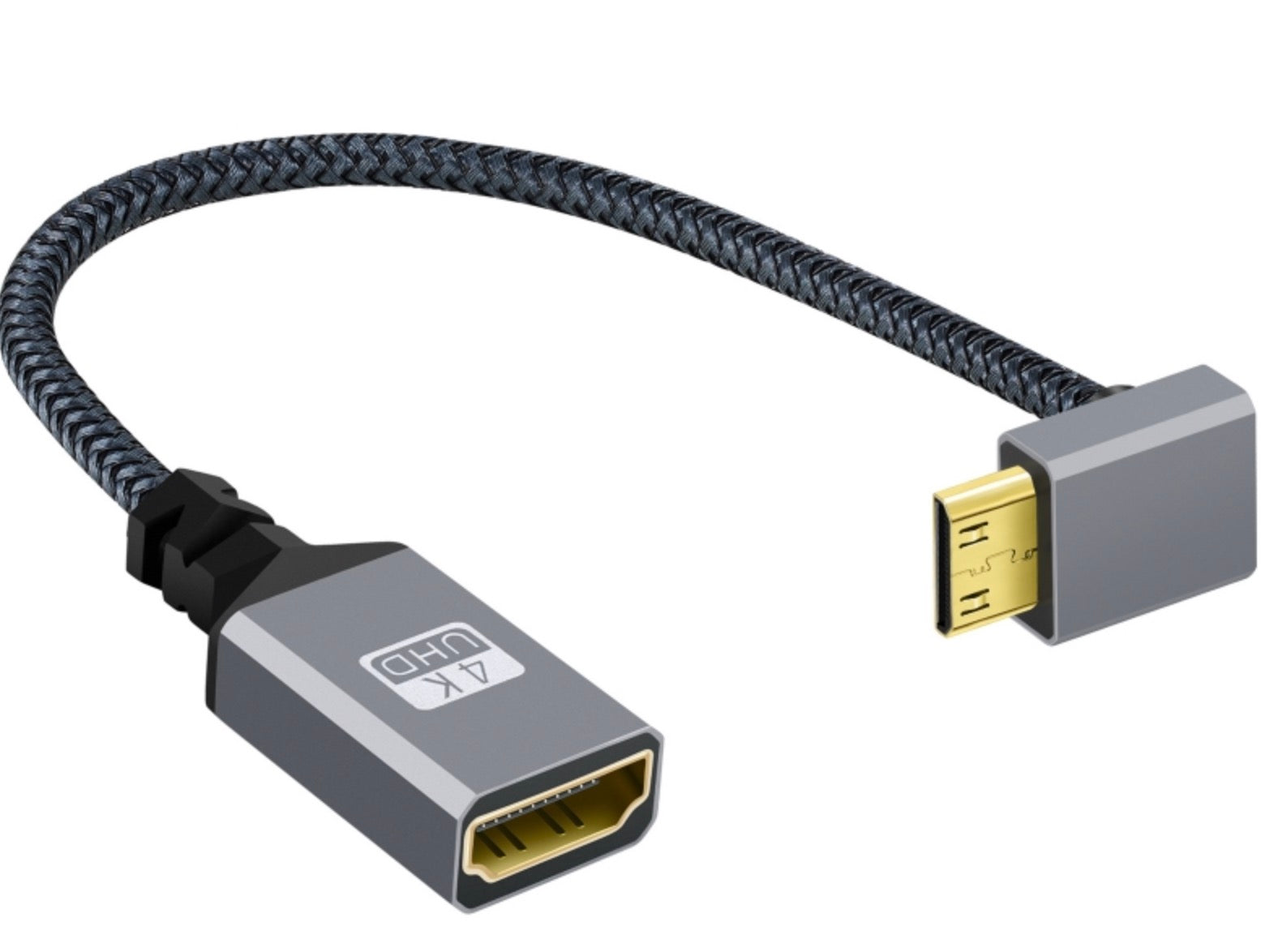 Mini HDMI Male to Standard HDMI 1.4 Female Cable 4K 60Hz 0.2m