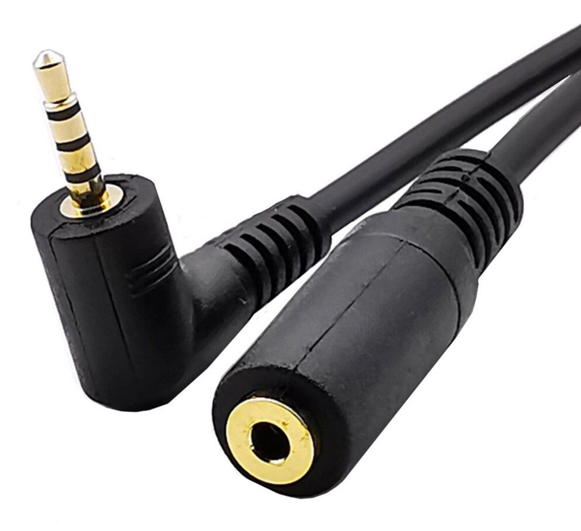 2.5mm 4 Pole Male to 2.5mm 4 Pole Female Headphone Audio Cable 0.2m