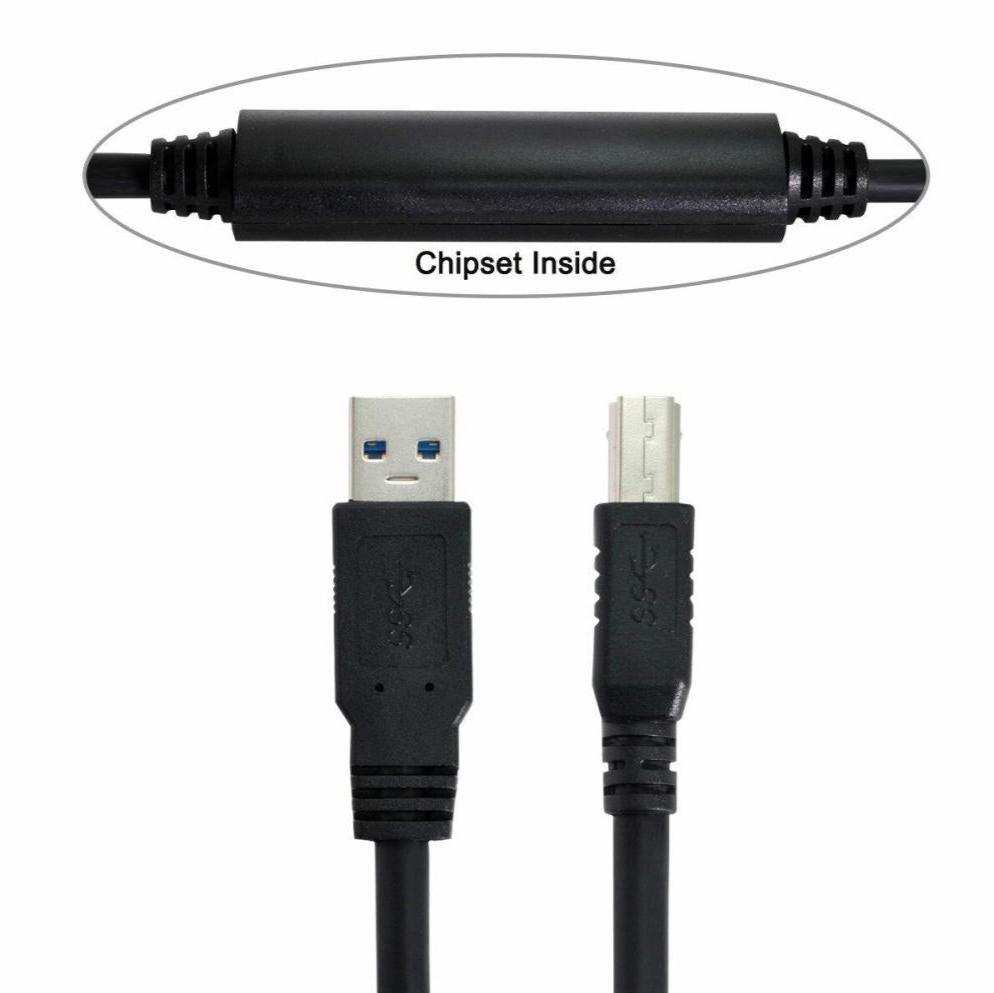 USB-A 3.0 Male to USB-B 3.0 Male Chipset Repeater Data Charging Cable 8m