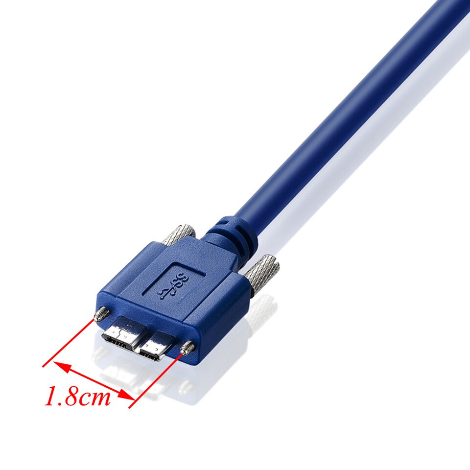 USB 3.0 A Male to Micro B Male Panel Mount Screw Lock Cable