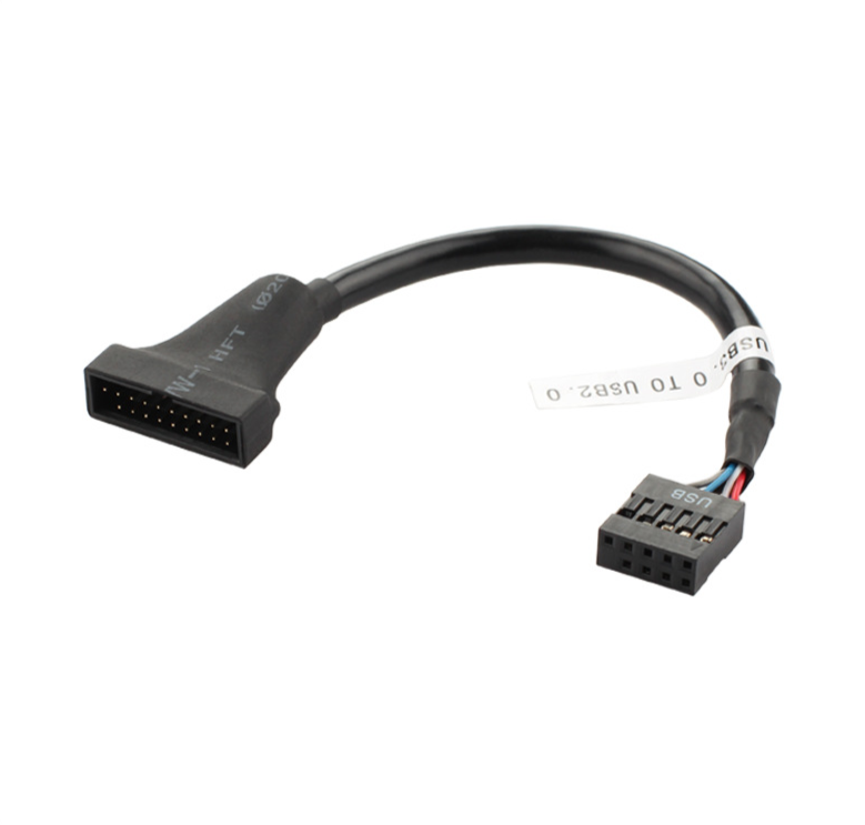 USB 3.0 Motherboard Header 19pin Male to USB 2.0 9pin Female Adapter Cable 0.15m