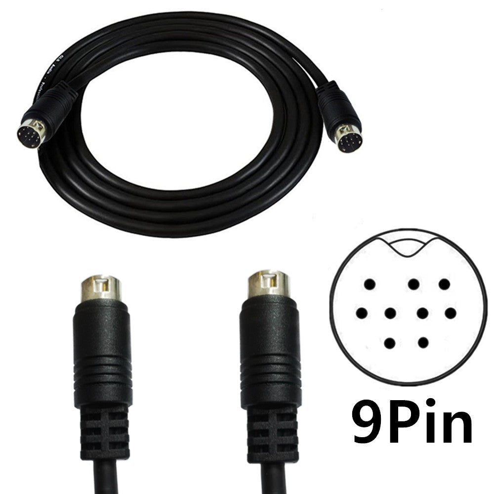 9 Pin Mini Din Male to Male Stereo Audio Cable for Audio equipment