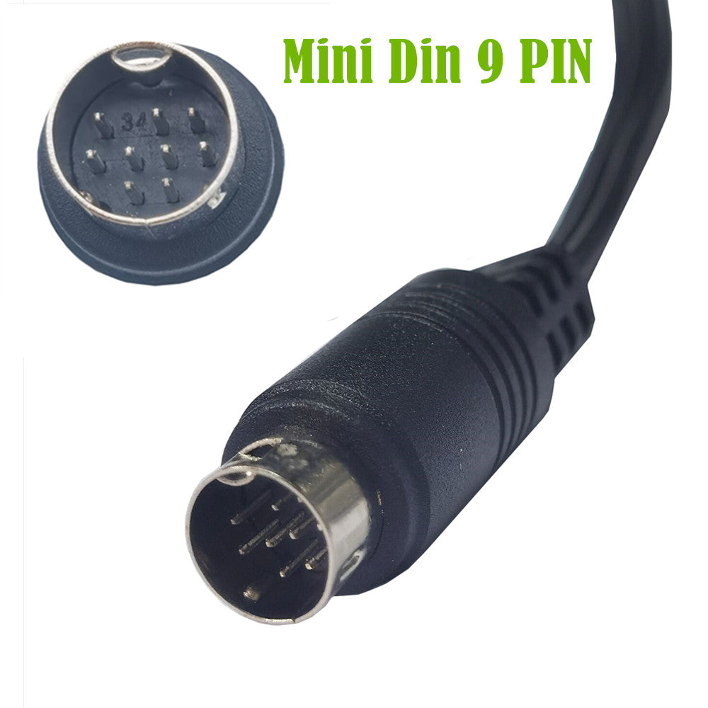 9Pin S-Video to 3 RCA Component Female RGB TV HDTV Audio Video Cable 0.3m