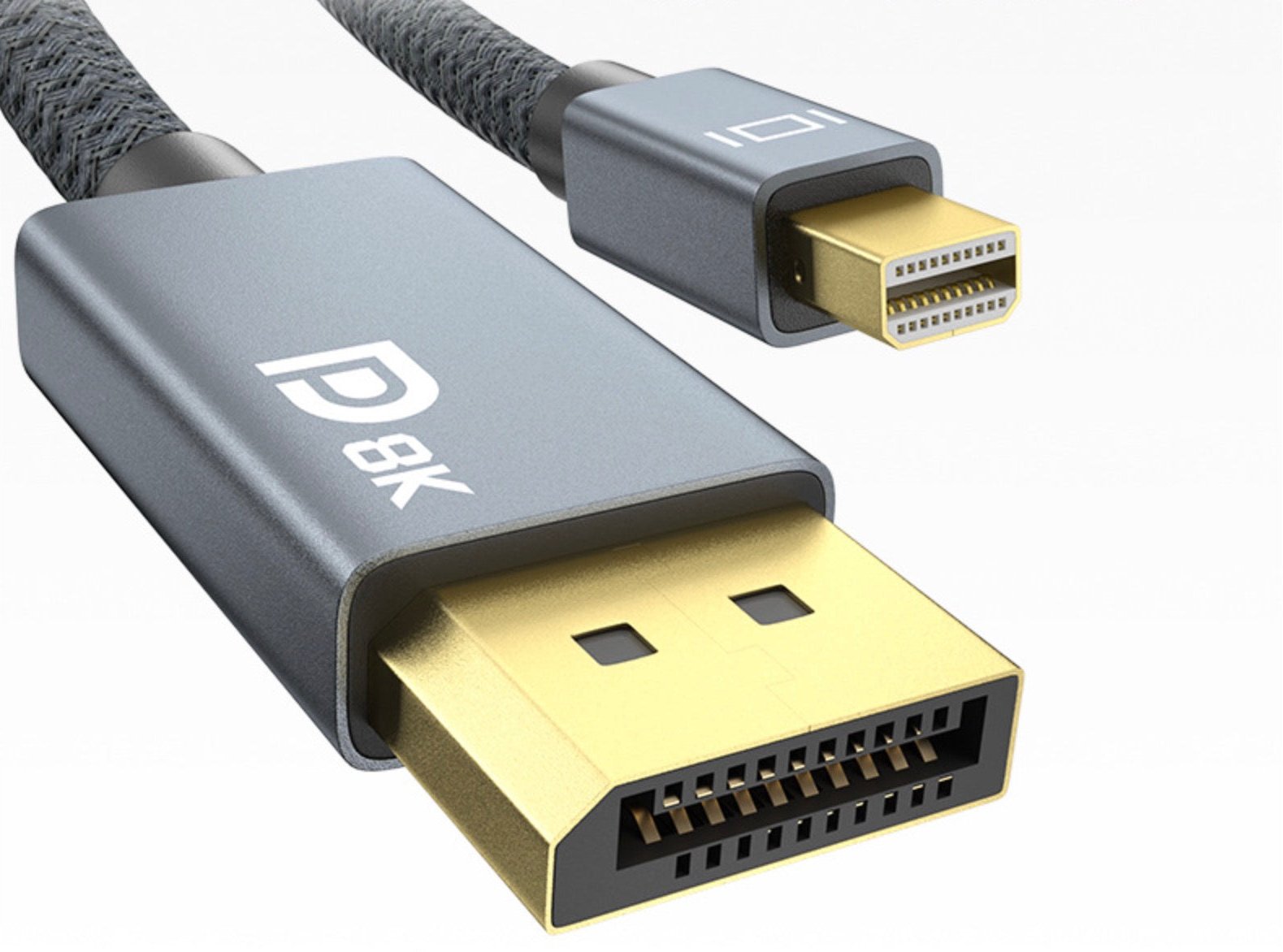 Mini DisplayPort to DisplayPort 1.4 Ultra HD 8K Video Cable 2m