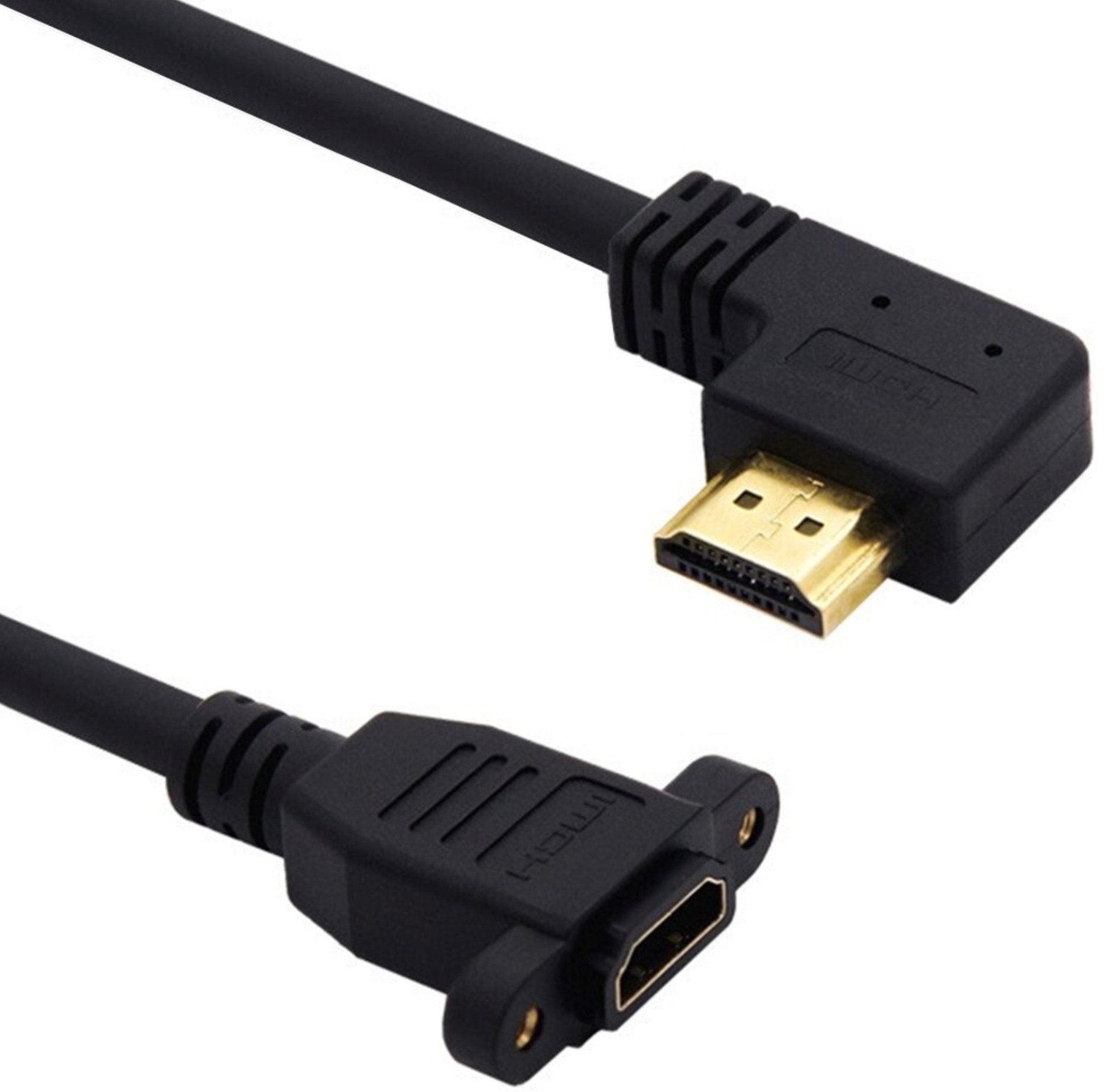 HDMI 2.0 Male to Female Panel Mount Extension Cable 4K 60Hz 0.15m