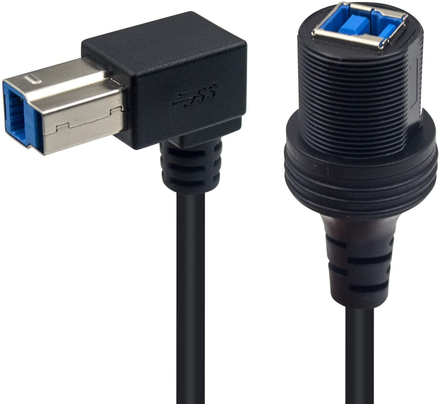 USB 3.0 Type B Male to Type B Female Flush Mount Panel Mount Extension Cable