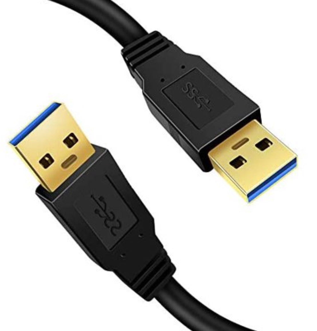 USB 3.0 A Male to USB 3.0 A Male Cable Gold Plated 2A 5Gbps
